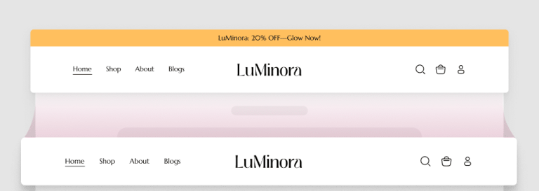 Sticky Header with Bottom Border Effect