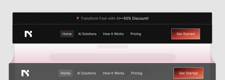 Sticky Header with Transparent Background 