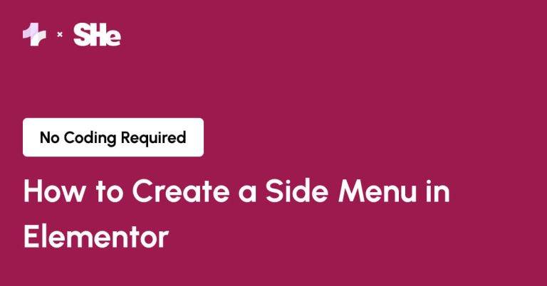 How to Create a Side Menu in Elementor from Sticky Header Effects for Elementor