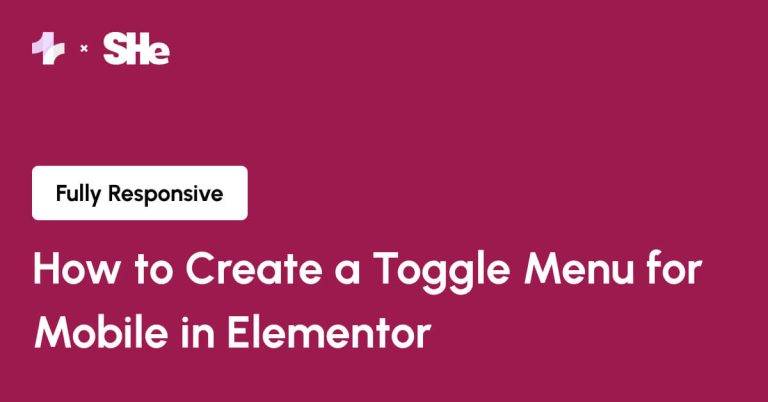 How to Create a Toggle Menu for Mobile in Elementor from Sticky Header Effects for Elementor