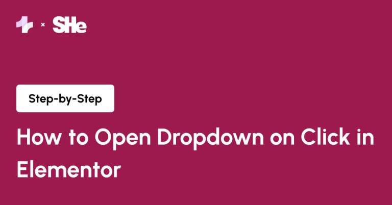 How to Open Dropdown on Click in Elementor from Sticky Header Effects for Elementor