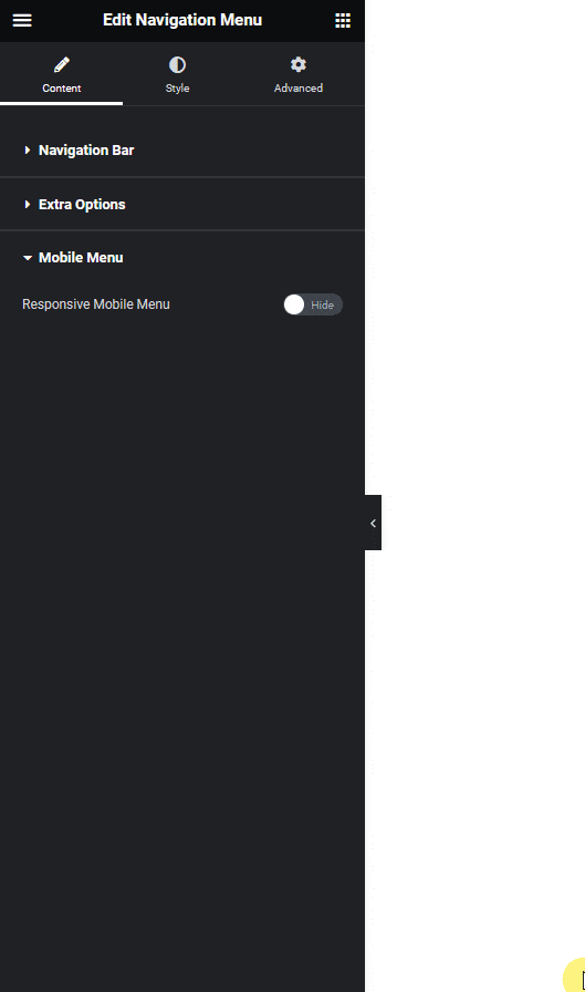 she navigation menu mobile menu template from Sticky Header Effects for Elementor