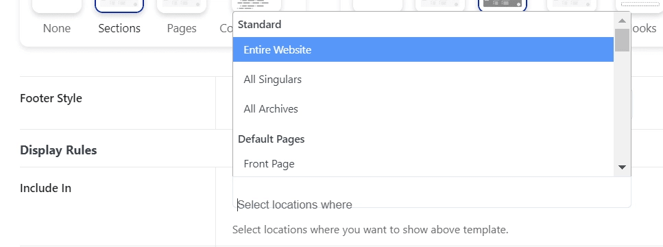 she setup new header template 4 from Sticky Header Effects for Elementor