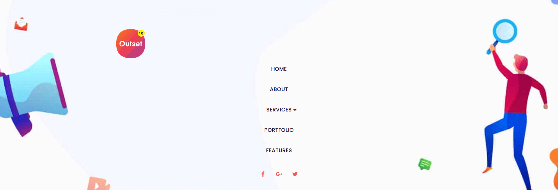 she vertical menu demo from Sticky Header Effects for Elementor