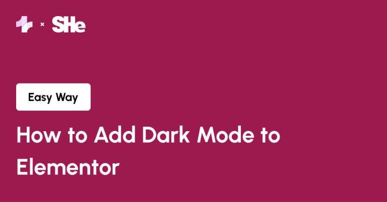 How to Add Dark Mode to Elementor from Sticky Header Effects for Elementor