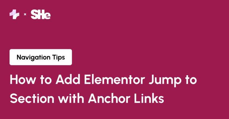How to Add Elementor Jump to Section with Anchor Links from Sticky Header Effects for Elementor