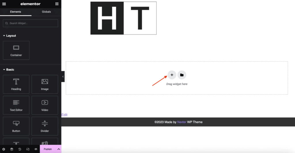 She Add New Column from Sticky Header Effects for Elementor