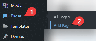 She Add Page from Sticky Header Effects for Elementor
