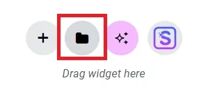 She Add Template from Library from Sticky Header Effects for Elementor