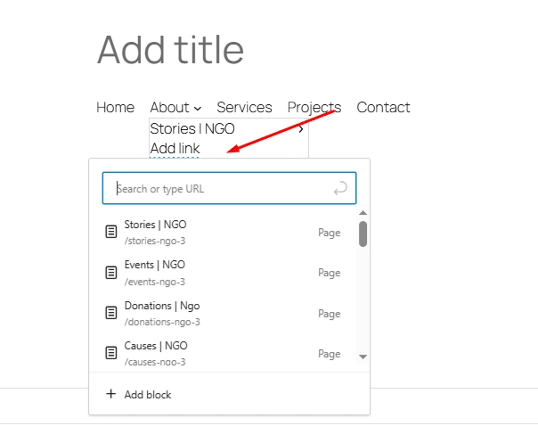 She Add link from Sticky Header Effects for Elementor