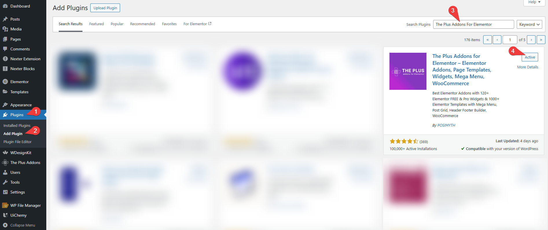 She Dark Mode Tpae Install Activate Plugin from Sticky Header Effects for Elementor