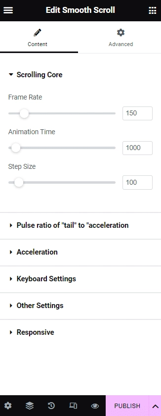 She Edit Smooth Scroll 19 from Sticky Header Effects for Elementor