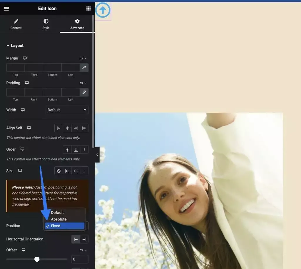 She Edit icon from Sticky Header Effects for Elementor