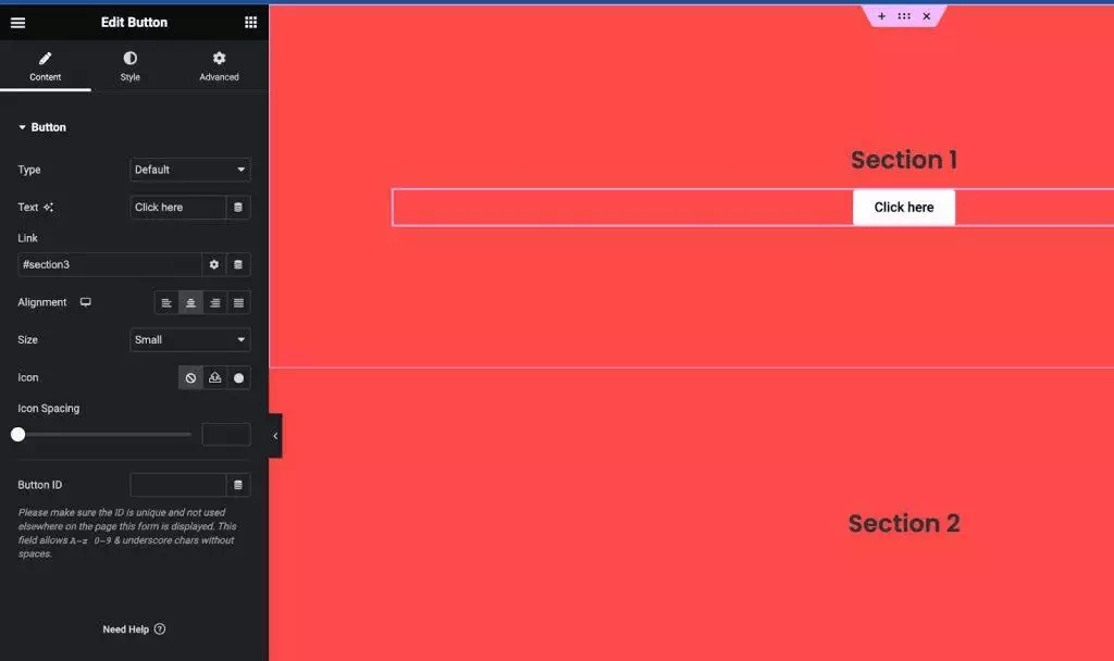 She Elementor Button from Sticky Header Effects for Elementor