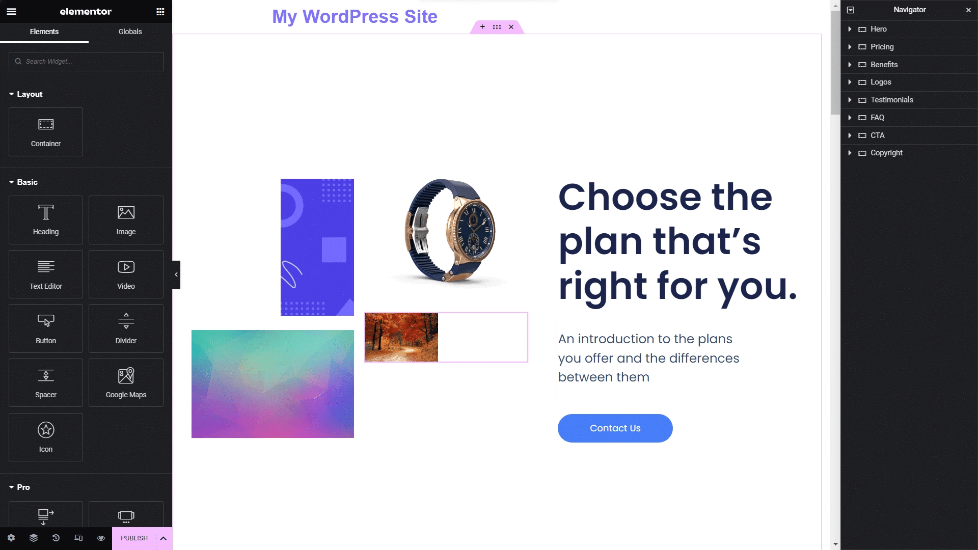 She Elements 1 from Sticky Header Effects for Elementor