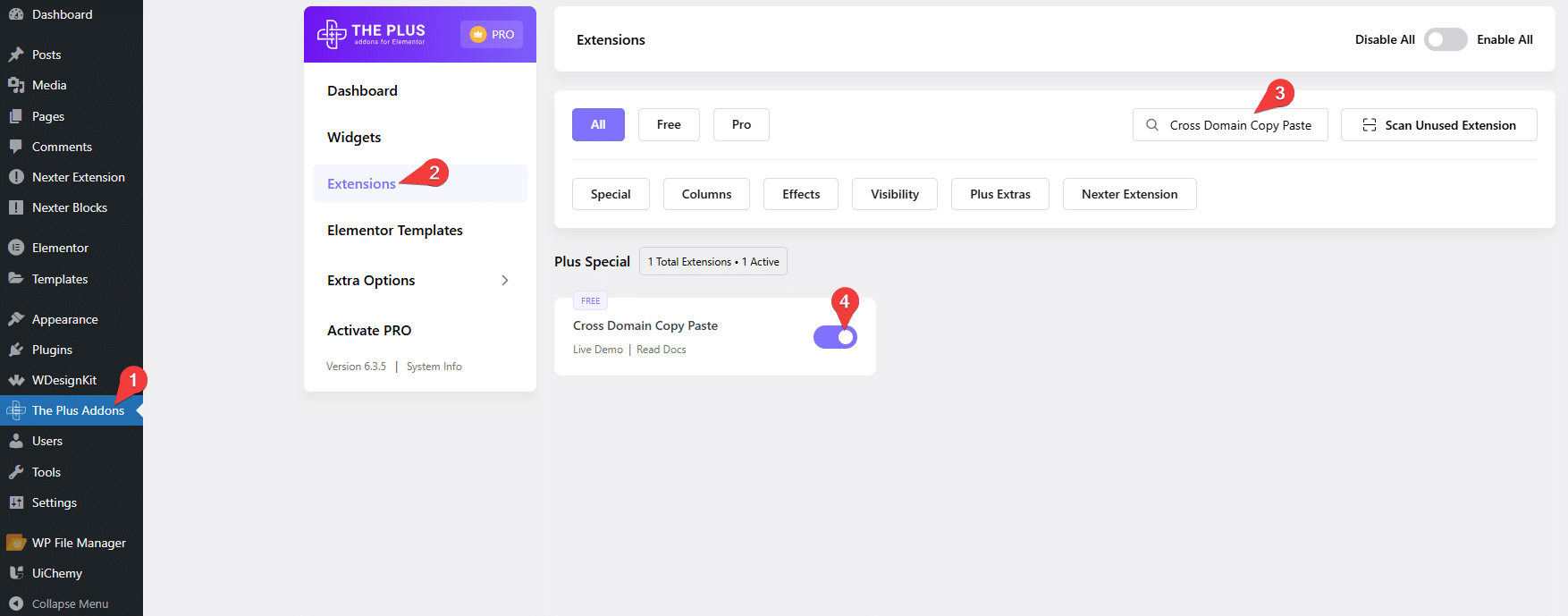 She Enable Cross Domain Copy Paste from Sticky Header Effects for Elementor