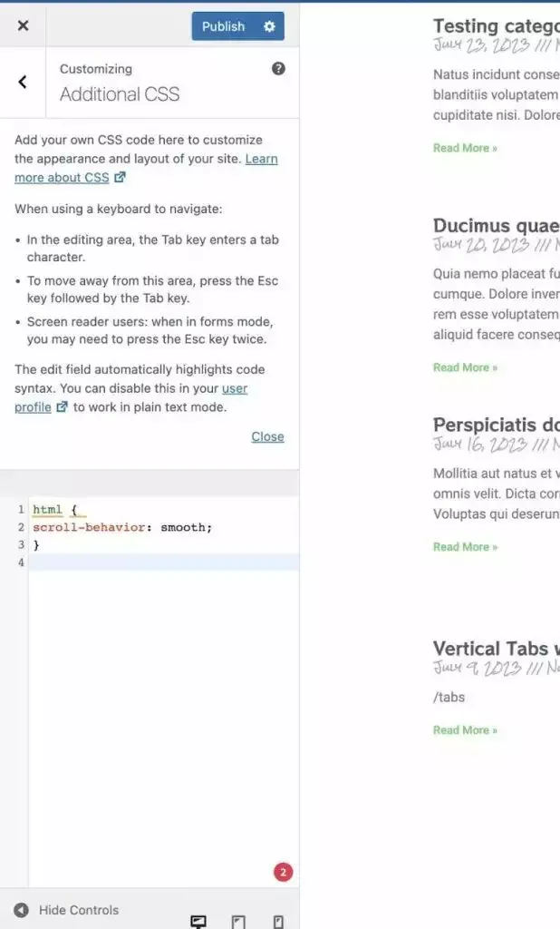 She How to Enable Smooth Scrolling in Jump Section 19 from Sticky Header Effects for Elementor