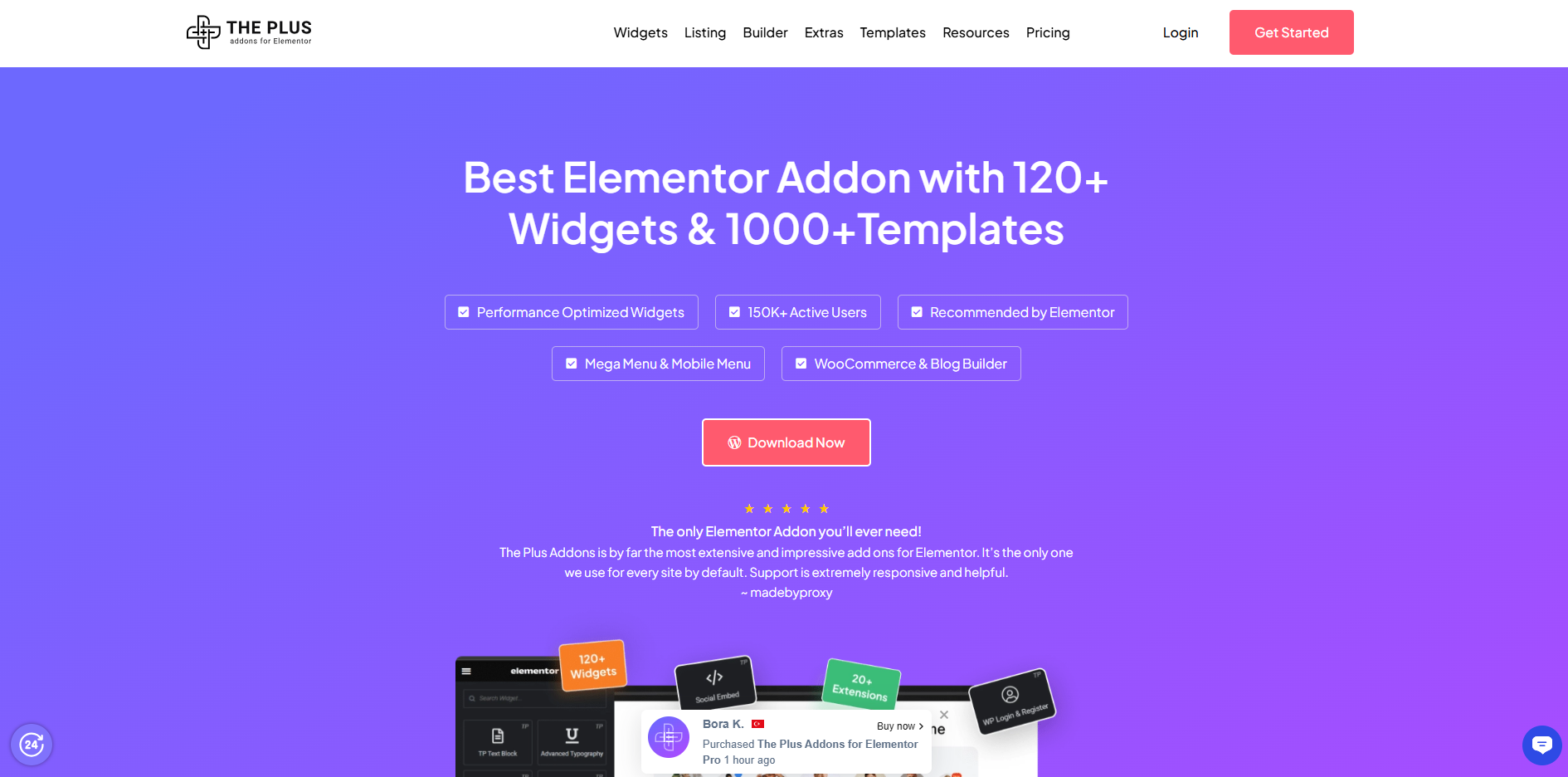 She Install The Plus Addons for Elementor from Sticky Header Effects for Elementor