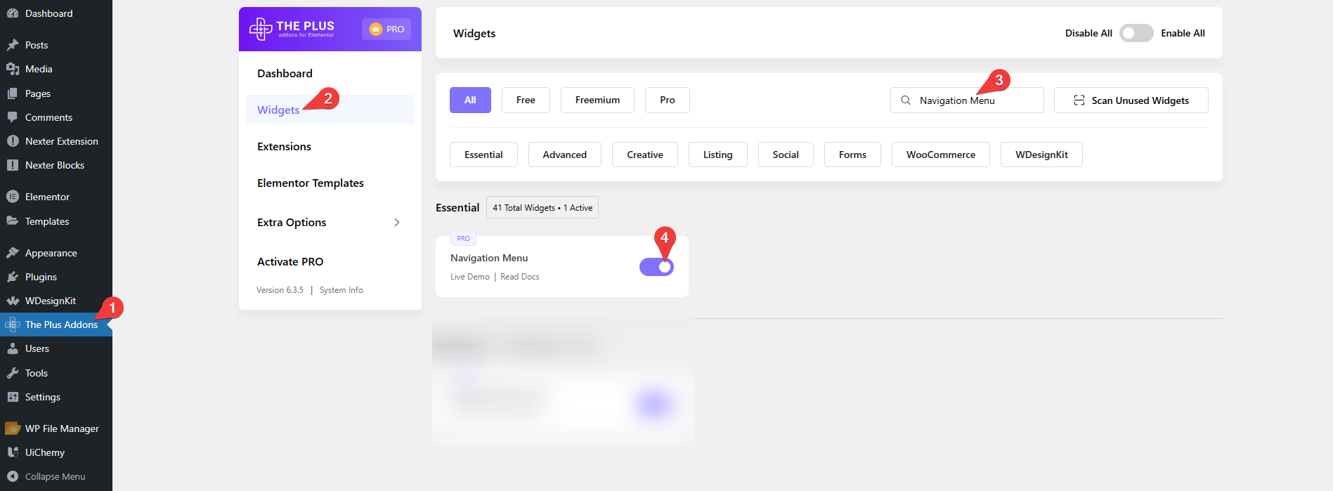 She Navigation Menu 1 from Sticky Header Effects for Elementor