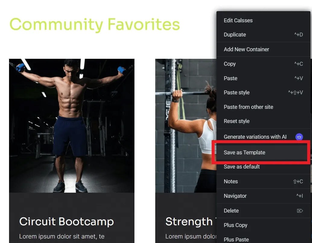 She Right click six dot icon from Sticky Header Effects for Elementor
