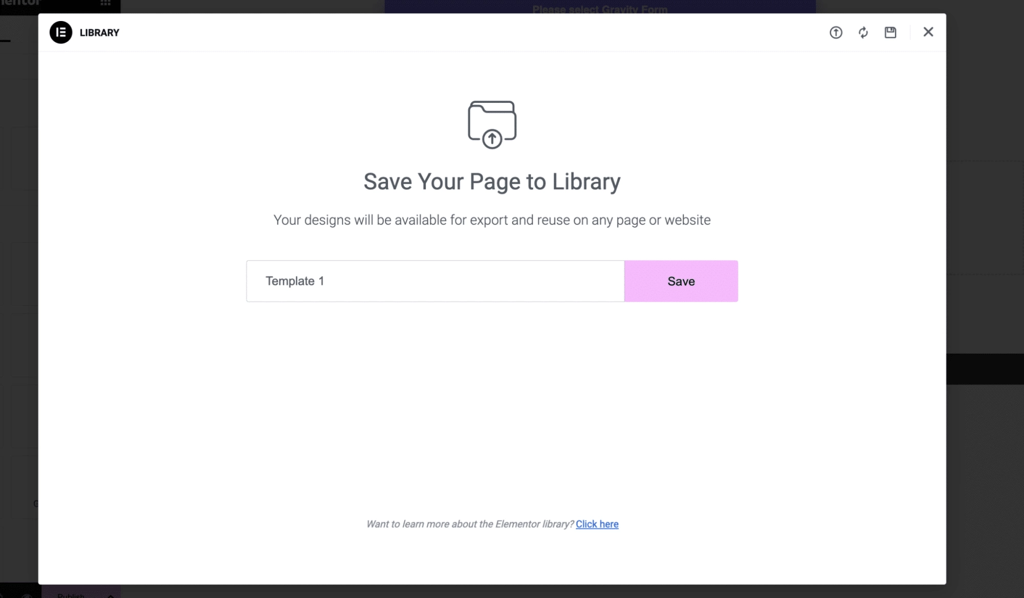 She Save Your Page to Library 2 from Sticky Header Effects for Elementor