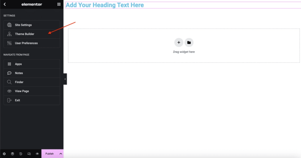 She Theme Element Customization from Sticky Header Effects for Elementor