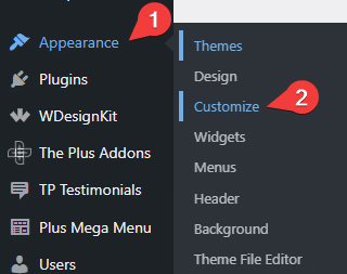 She WordPress Customizer from Sticky Header Effects for Elementor