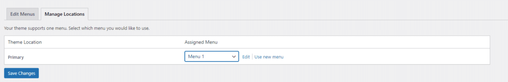 she editing menus in manage locations from Sticky Header Effects for Elementor