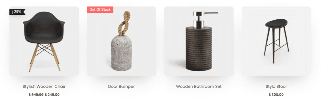 she product listing widget from Sticky Header Effects for Elementor