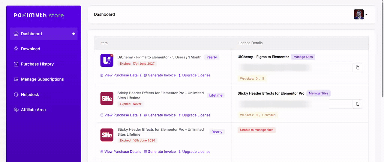 Changing the primary email address in the POSIMYTH Store account