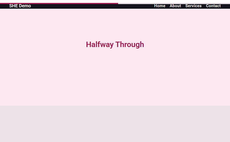 Scroll progress bar on a sticky Elementor header